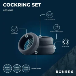 Boners Cockring Set 3-delig< Seksspeeltjes