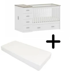 Combi Ledikant Memphis Met Matras|Born Lucky Clearance