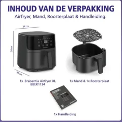 Brabantia Airfryer XL BBEK1134< Frituurpannen En Airfryers