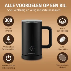 Brabantia Elektrische Melkopschuimer BBEK1048< Melkopschuimers