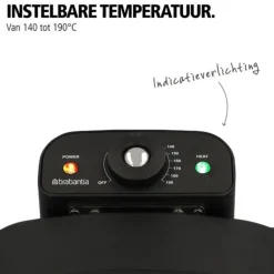 Brabantia Frituurpan Zwart BBEK1130BK< Frituurpannen En Airfryers