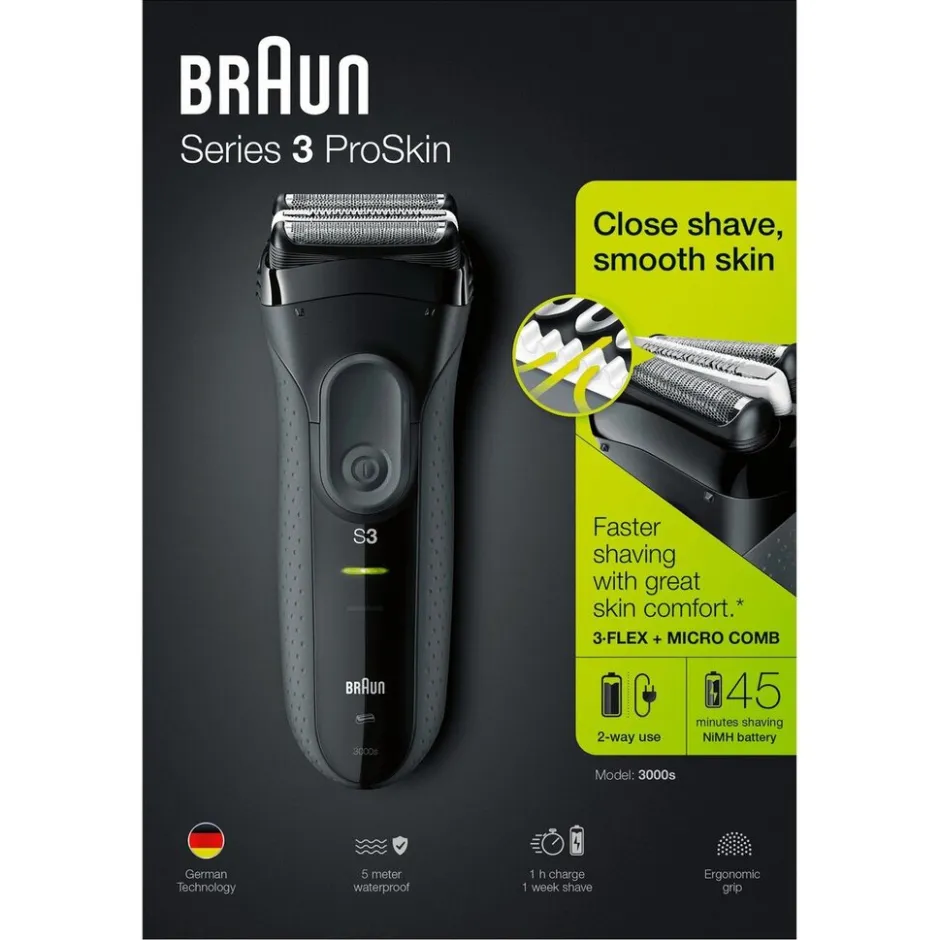 Series 3 ProSkin 3000s Scheerapparaat|Braun New