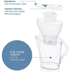 Marella Waterfilterkan XL 3.5L Wit met MAXTRA PRO Filter|BRITA New
