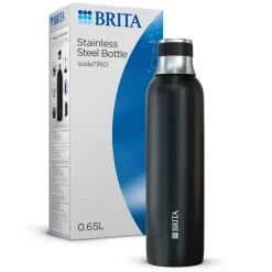 BRITA SodaTRIO RVS Kleine Fles Zwart Single Unit< Keuken