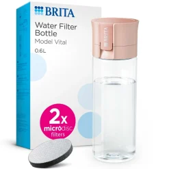 Waterfilterfles Vital 0.6L Abrikoos inclusief 2 MicroDisc Single Unit|BRITA Hot