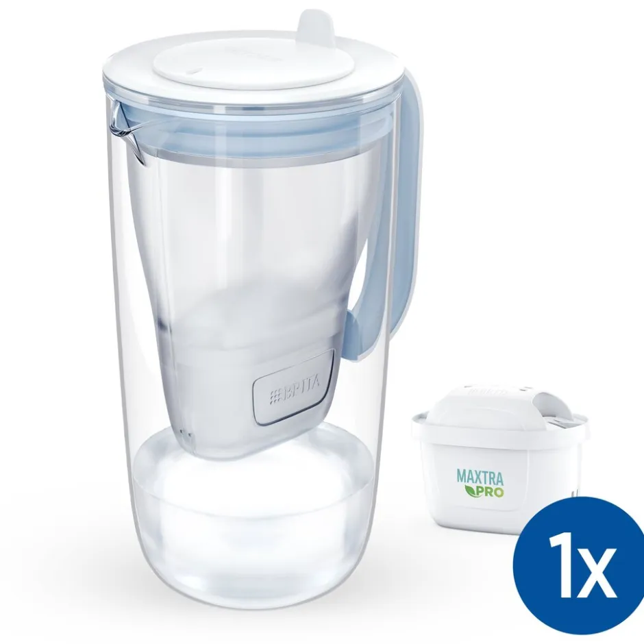 Waterfilterkan Glas 2.5L Blauw inclusief 1 MAXTRA PRO waterfilterpatroon Single Unit|BRITA Discount