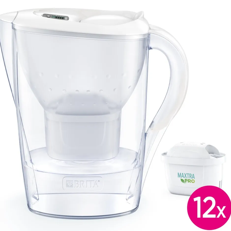 BRITA Waterfilterkan Marella Cool 2.4L Wit incl.12 MAXTRA PRO waterfilterpatroon< Keuken