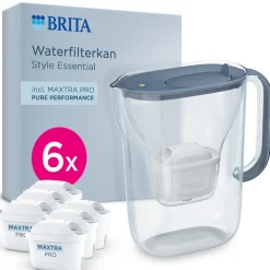 BRITA waterfilterkan Style Essential Blauw (2,4L) incl. 6x MAXTRA PRO filters< Keuken