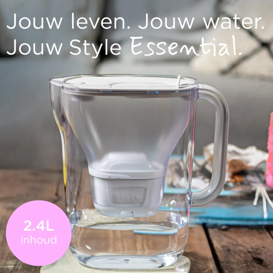 BRITA waterfilterkan Style Essential Wit (2,4L) incl. 3x MAXTRA PRO Pure Performance< Keuken