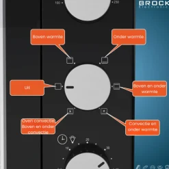 Brock Electronics elektrische mini vrijstaande convectie grill oven< Broodbereiding En Grills|Ovens En Magnetrons