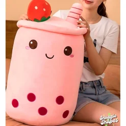 Bubble Tea Pink Snuggle Shape Knuffel|Overig Sale