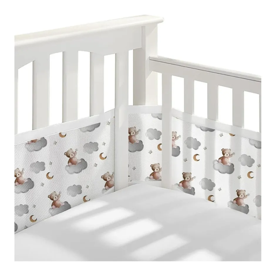 Baby Bed Omrander Bedbumper Hoofdbeschermer Set van 2|Buxibo New