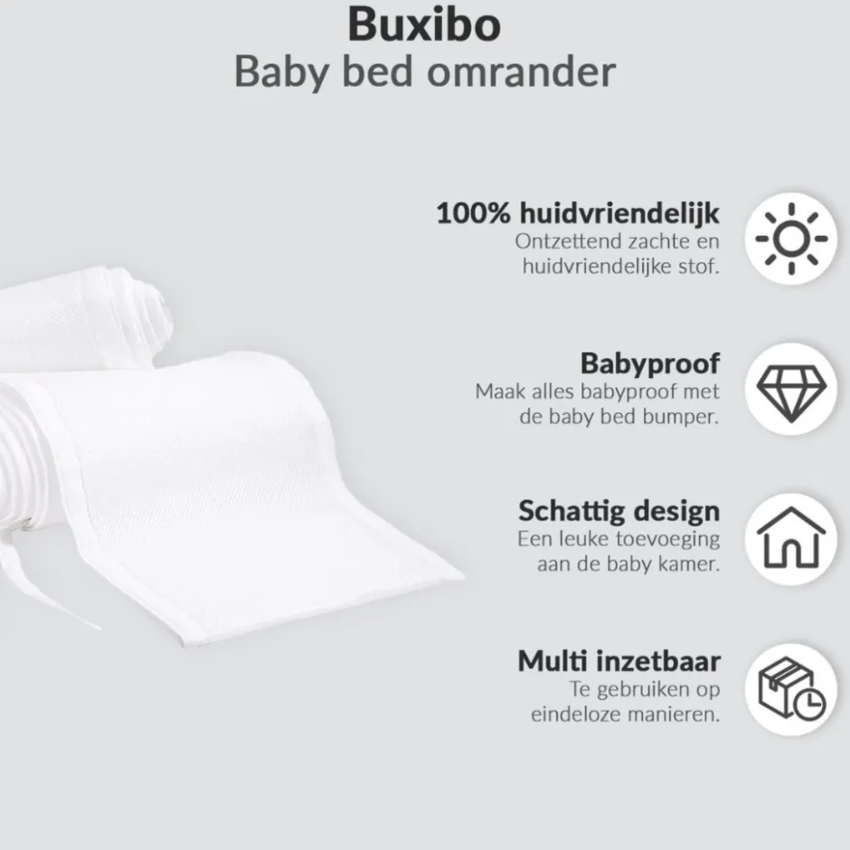 Baby Bed Omrander Bedbumper Hoofdbeschermer Set van 2|Buxibo New