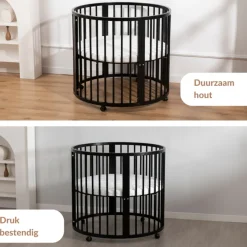 Buxibo Baby Box Grondbox Speelbox Playpen Kinderbox Rond Inclusief Matras< Babyboxen