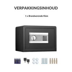 Buxibo Brandwerende Kluis Brandkast Met Digitaal Codeslot en Sleutel< Veiligheid