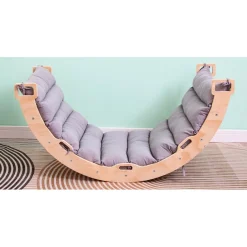 Buxibo Houten Klimbrug/Klimboog XXL Montessori Klimrek Inclusief Kussen< Houten Klimrekken