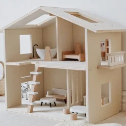 Houten Poppenhuis Kinderhuis met Meubels|Buxibo Best