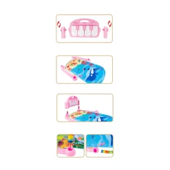 Buxibo 3-in-1 Baby/Peuter Gym Piano Speelmat voor Baby's Oceaan< Speelkleden En Babygyms