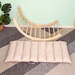 Buxibo XXL Montessori Klimboog met Kussen en Stevige Poten< Houten Klimrekken