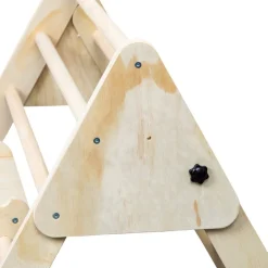 Buxibo XXL Opvouwbare Driehoek + Klimboog Montessori Houten Speelgym met Glijbaan< Houten Klimrekken