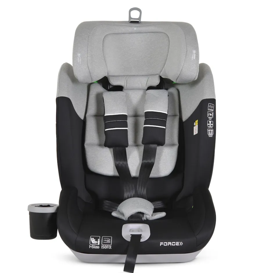 Cangaroo Force Grey Isofix 76-150 cm i-Size Autostoel< Autostoel