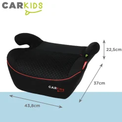 Carkids I-Size Zitverhoger Alex 125-150cm Zwart/Rood< Zitverhogers