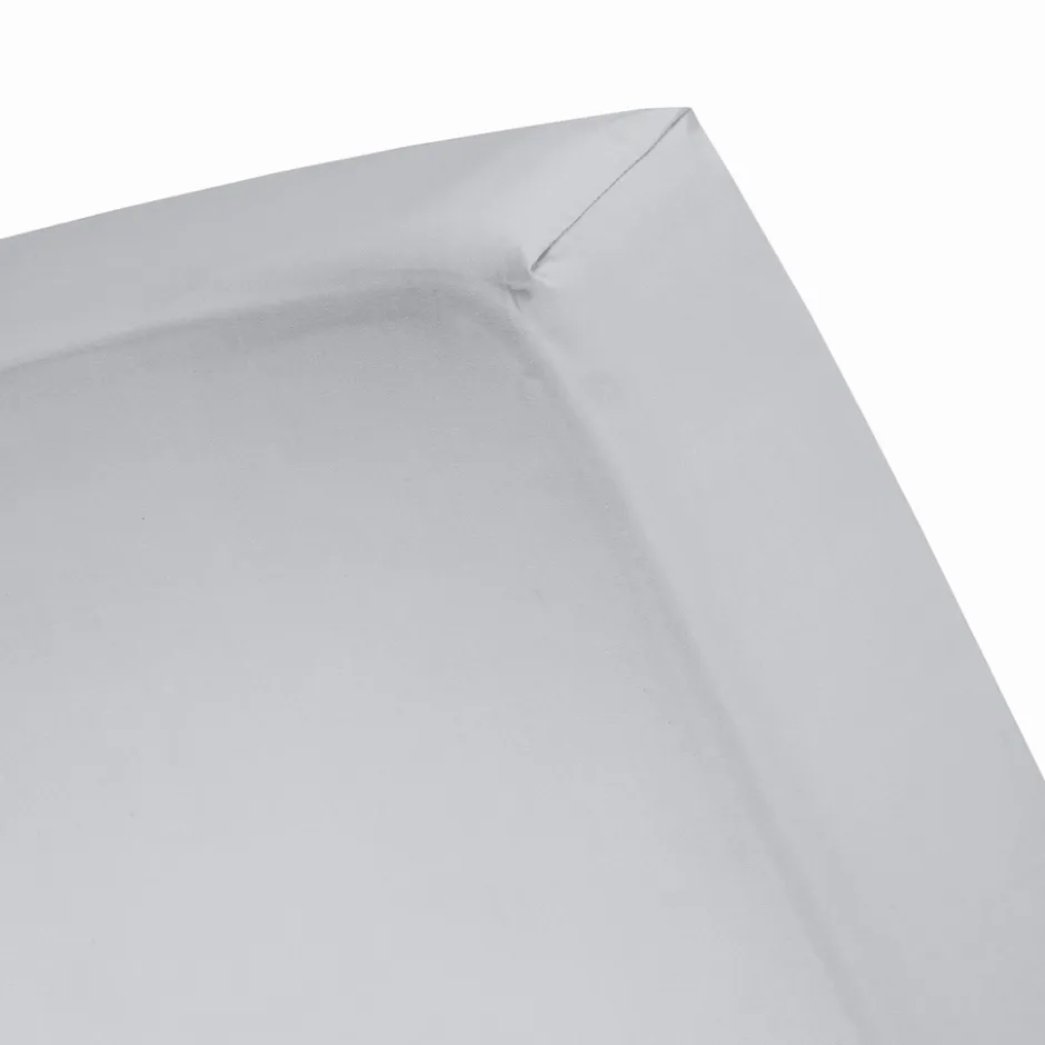 Cinderella Hoeslaken Basic Katoen 30cm Hoekhoogte - light grey 90x210cm< Slapen