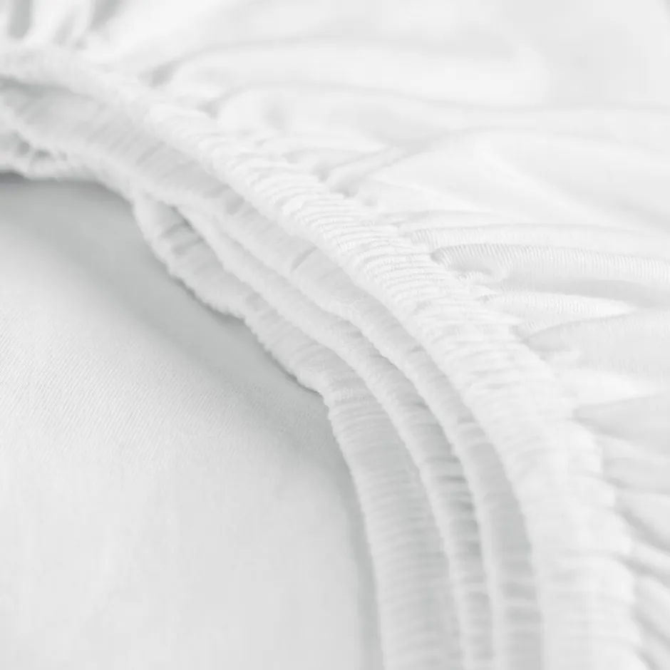 Hoeslaken Dubbel Jersey Stretch 40cm Hoek - white 180x200/210cm|Cinderella New
