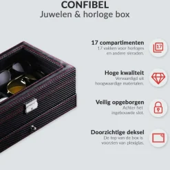Confibel Luxe Horloge Box Sieraden/Brillen Doos< Sieraden En Bijoux