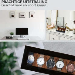 Luxe Houten Horloge Box Geschikt voor Horloges en Sieraden|Confibel Online