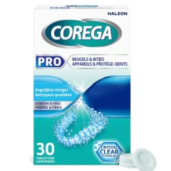 Corega Pro Dagelijkse Reiniger voor Beugels & Bitjes Tabletten< Kunstgebitreiniger