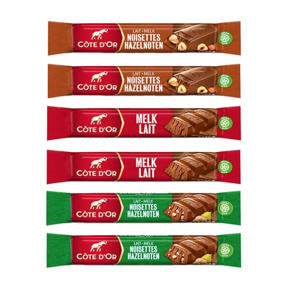 Côte d'Or deluxe geschenkdoos - mix van 6 chocoladerepen melkchocolade met melkvulling en hazelnoten|Cote D'Or Outlet