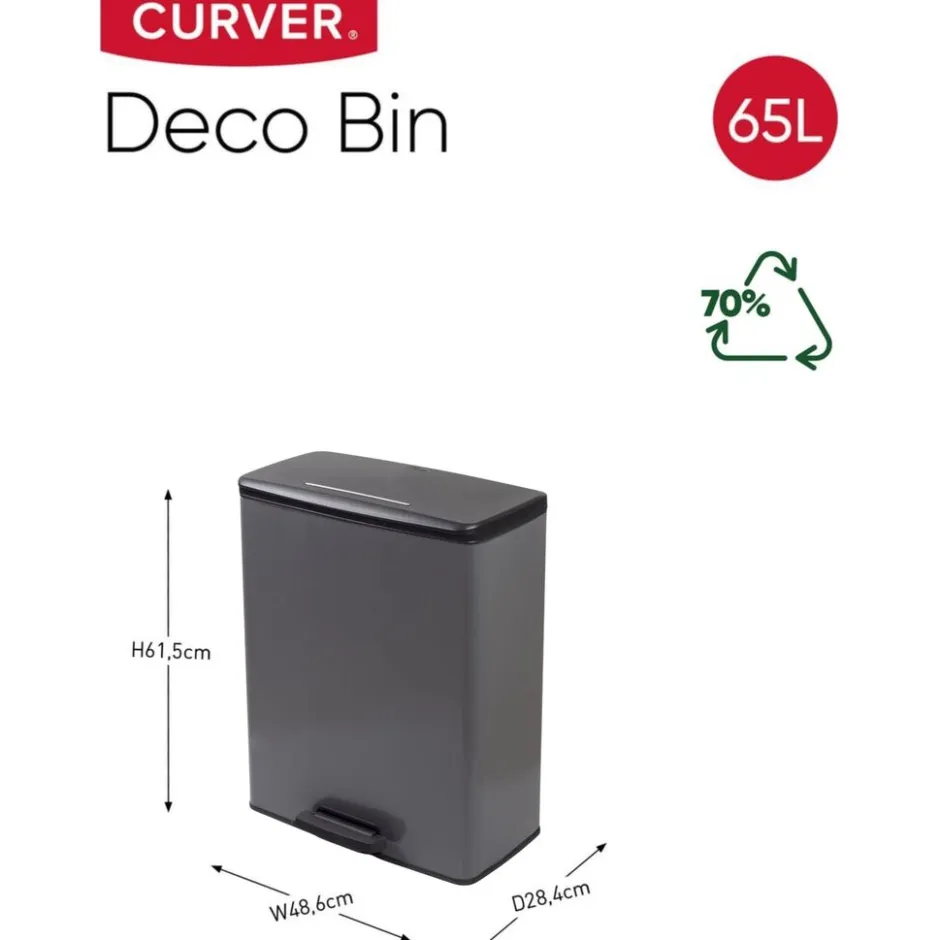 Curver Decobin Prullenbak 65L< Prullenbakken