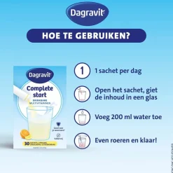 Complete Start Drinkbare Multivitaminen Sachets|Dagravit