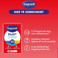 Dagravit Totaal 30 Multivitaminen en Mineralen Dragees< Vitamines