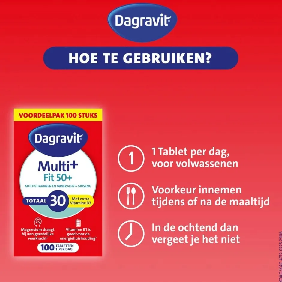 Dagravit Totaal 30 Vitaal 50+ Tabletten< Vitamines