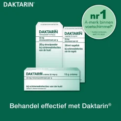 Daktarin Miconazolnitraat 20mg/g Crème bij Schimmelinfecties< Voetschimmel|Huidbehandeling