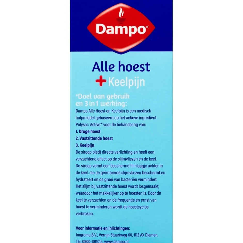 Dampo Alle Hoest + Keelpijn Siroop< Luchtwegen