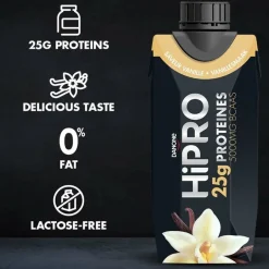 DANONE HiPRO Vanille Proteïneshake Voordeelverpakking 8 x 330ml< Sportdrank