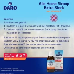 Daro Extra Sterk Alle Hoest Siroop met Vitamine C< Luchtwegen
