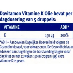 Davitamine Vitamine K Olie|Davitamon Hot