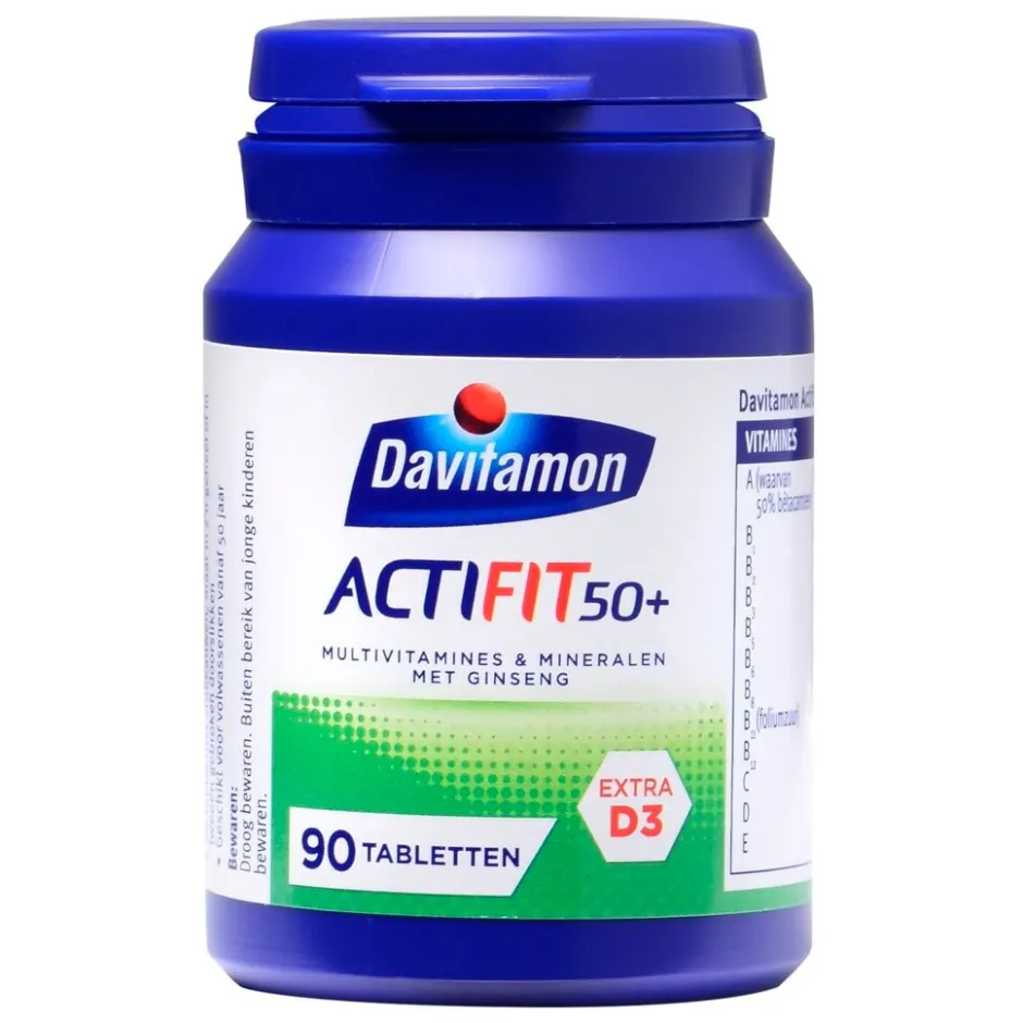 Davitamon Actifit 50+ Tabletten< Weerstand En Energie|Vitamines