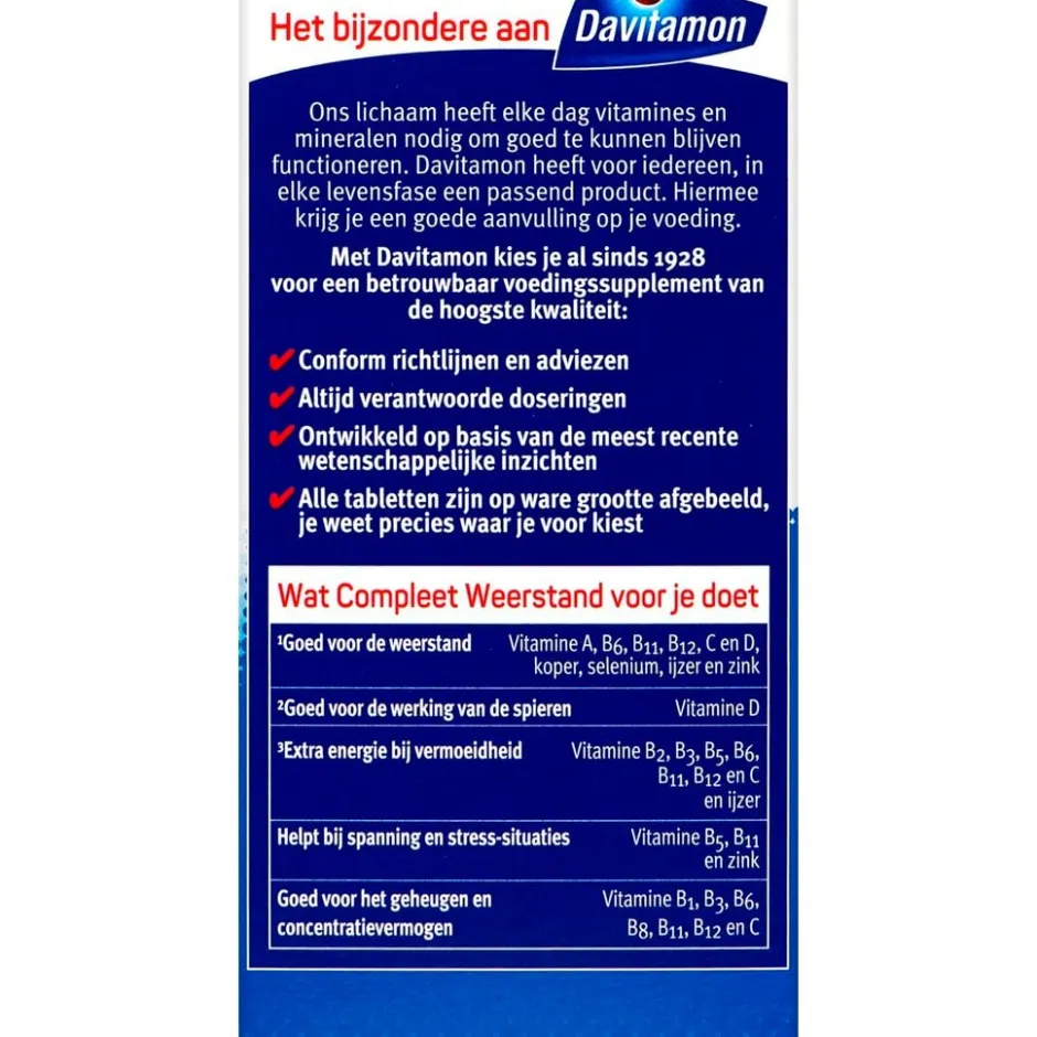 Davitamon Compleet Weerstand Dragees< Weerstand En Energie|Vitamines