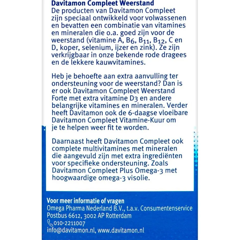 Davitamon Compleet Weerstand Dragees< Weerstand En Energie|Vitamines