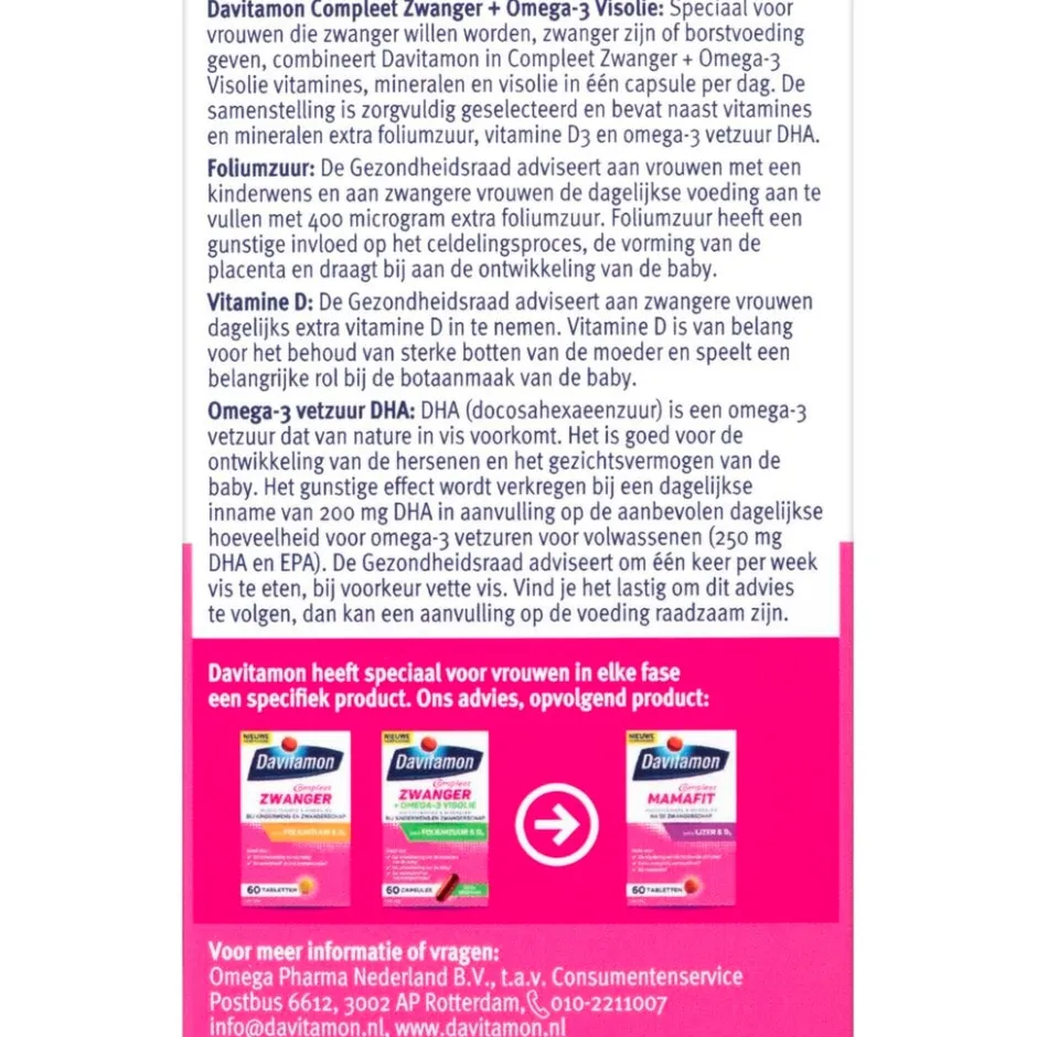 Compleet Zwanger + Omega-3 Visolie Capsules|Davitamon New