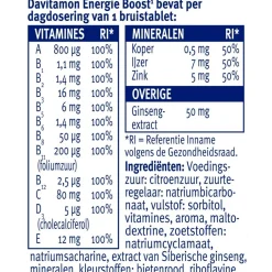 Energie Boost¹ Ginseng Bruistabletten|Davitamon New
