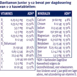 Junior 3+ Framboos Kauwtabletten|Davitamon Sale