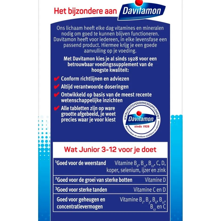Junior 3+ Framboos Kauwtabletten|Davitamon Sale