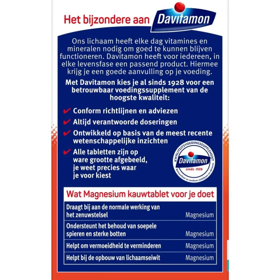 Davitamon Magnesium Kauwtabletten< Mineralen