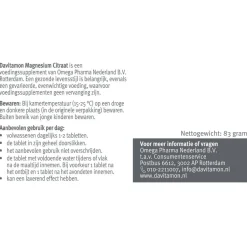 Magnesiumcitraat + Magnesiumoxide Tabletten|Davitamon Best